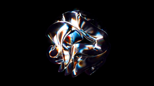 グラス・アブストラクト・ジオメトリー 3D イラスト