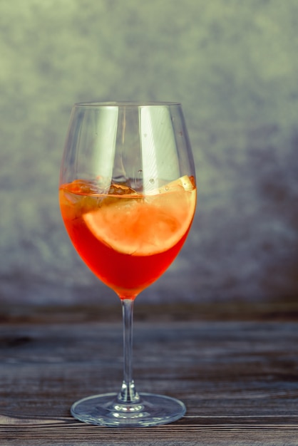 Glass of Aperol Spritz cocktail