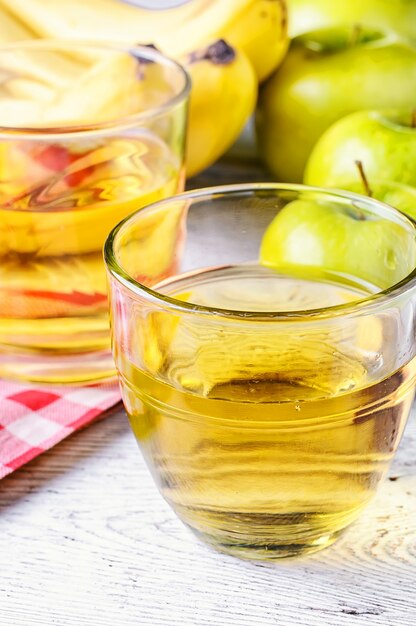 Glass of apple juice