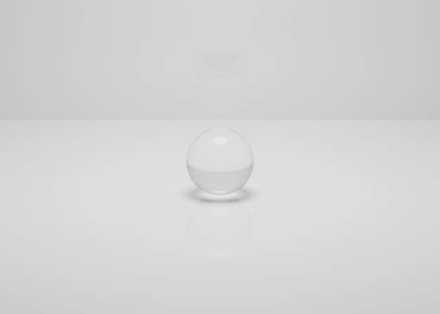 Glass Ball 3D rendered image