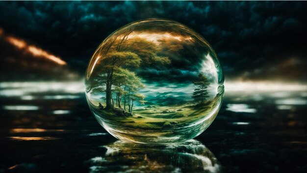 Glass Ball in Nature