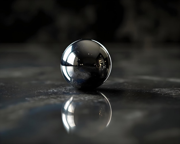 Photo a glass ball sitting on top of a table