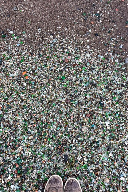 Photo glass beach an unique place