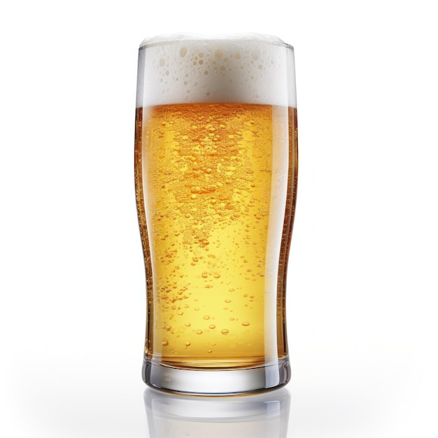 Glass of beer isolated