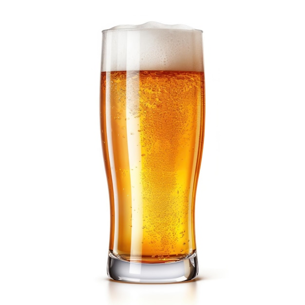 Glass of beer isolated