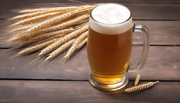 glass of beer and wheat