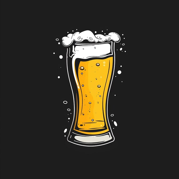 Photo a glass of beer with foam on it