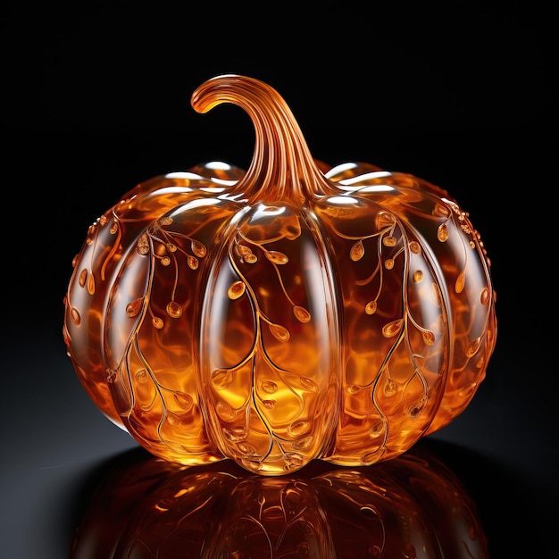 吹きガラスカボチャハロウィンホームデコレーション透明色秋の装飾お祝いバナー