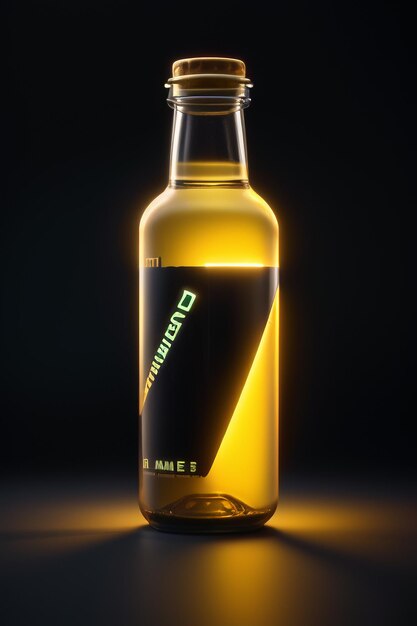 Стеклянная бутылка напитка высокого качества фоновая фотография дисплей продукта рекламный плакат