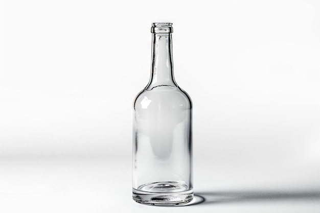 glass bottle isolated on white background Clear glass bottle isolated on white background