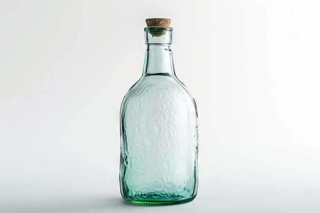 стеклянная бутылка, изолированная на белом фоне