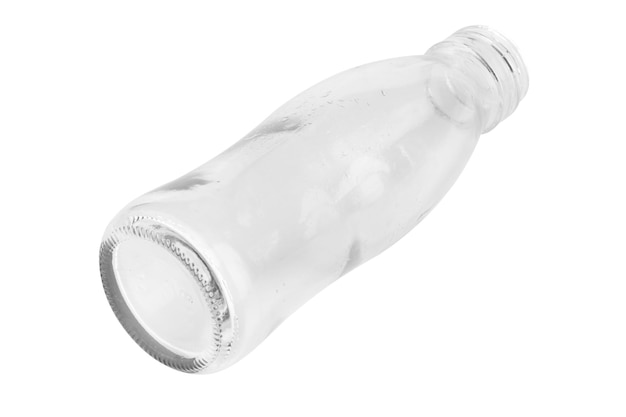 Glass bottle isolated on white background