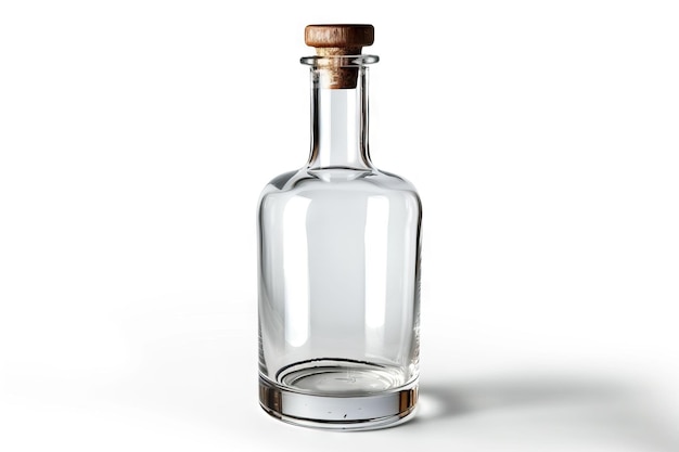 стеклянная бутылка, изолированная на белом с путем обрезки
