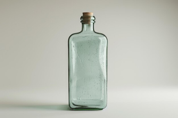 Photo glass bottle isolated on white with clipping path