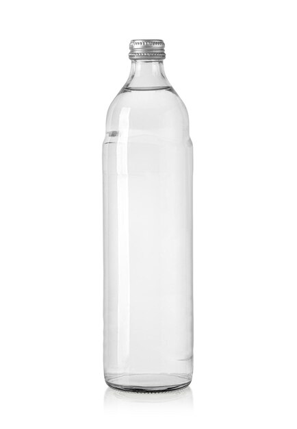 Photo glass bottle isolated on white