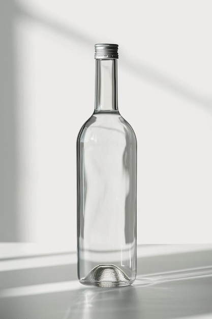 テーブルの上に置かれたガラス瓶