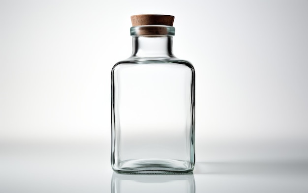 Photo glass bottle vessel on white background