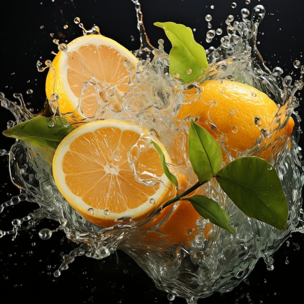 a glass bowl of lemons and oranges with the word lemons on it