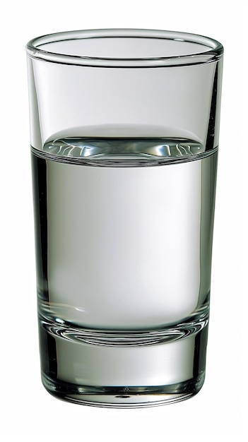 Photo a glass brims with clear clean water a refreshing symbol of hydration