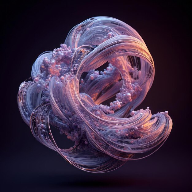 Glass Bubble Dreams in Purple Shaped Fluid