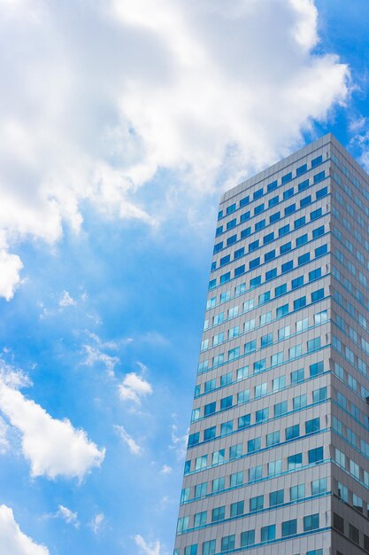 The glass building in the sky