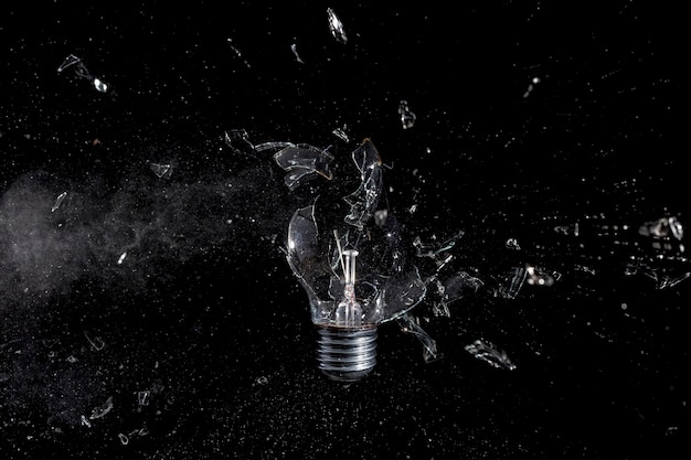 Glass bulb explosion