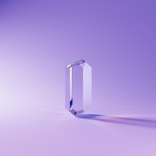 glass and caustics object 3d render abstract background