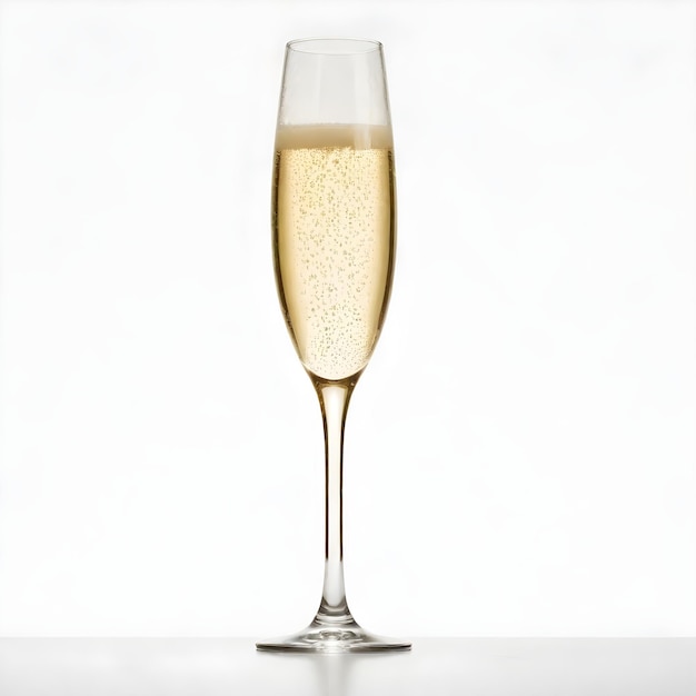 Photo glass of champagne isolated digital painting champagner background new year drink design