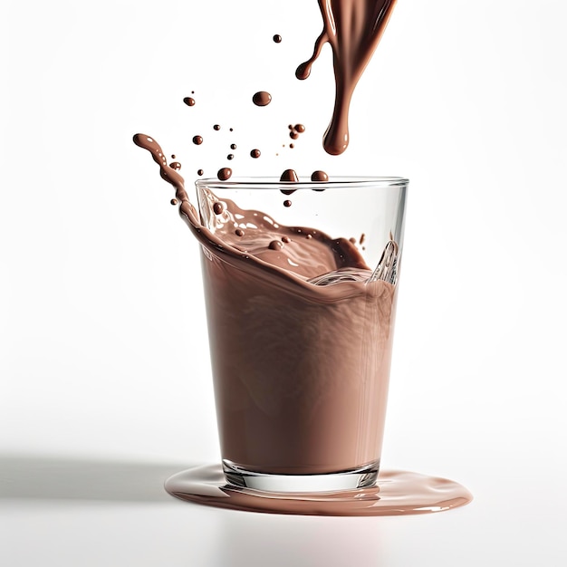 A glass of chocolate hot chocolate