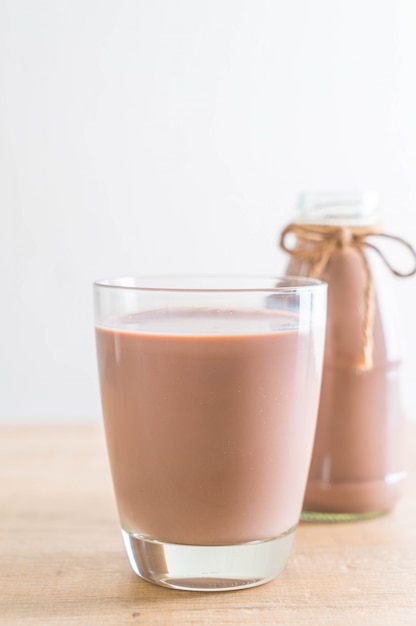 glass of chocolate milk