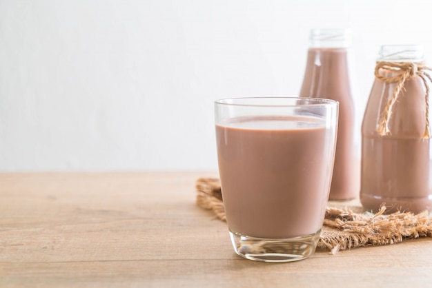 glass of chocolate milk