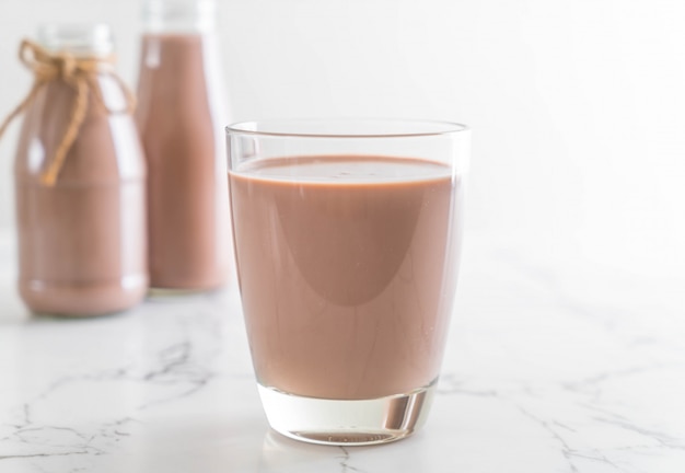 glass of chocolate milk