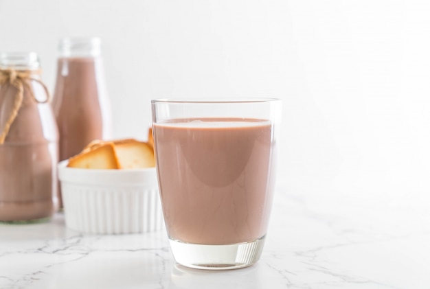 glass of chocolate milk