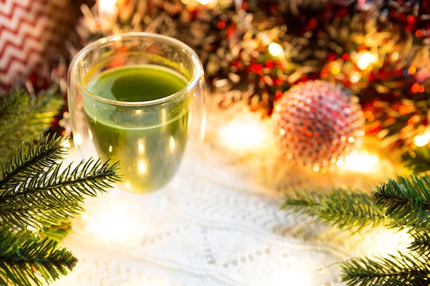 Foto vaso di albero di natale