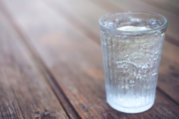 A glass of cold water