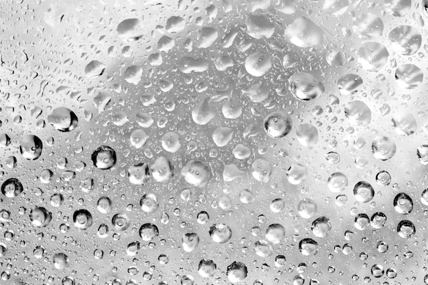 Glass covered with drops of water