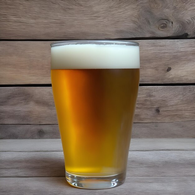 A glass of craft golden ale