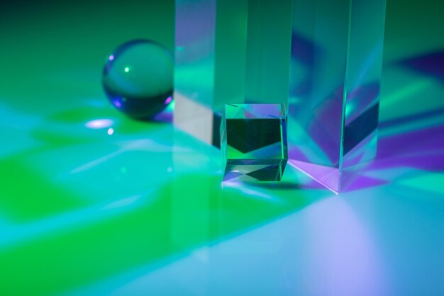 Glass crystal prism Multicolor light effect