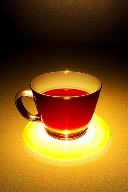 Foto coppa di vetro tazza di caffè tazza di tè tazza di carta da parati sfondo illustrazione promozione del prodotto pubblicità