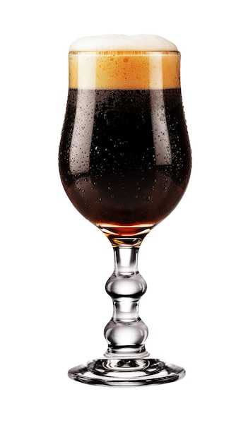 Glass of dark beer Generative ai