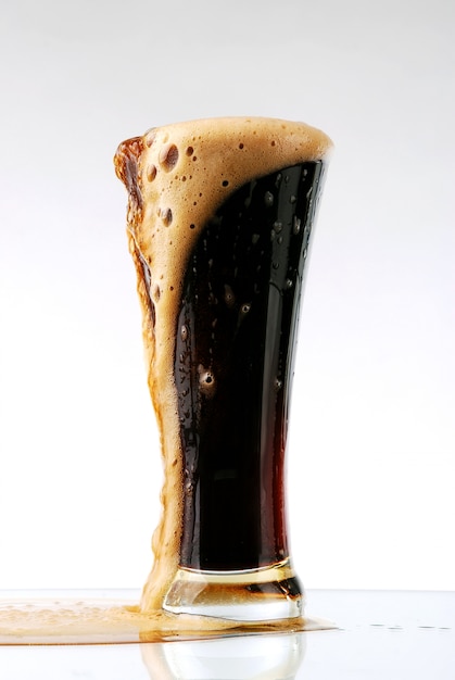 Glass of dark beer