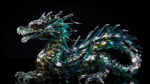 Photo glass dragon