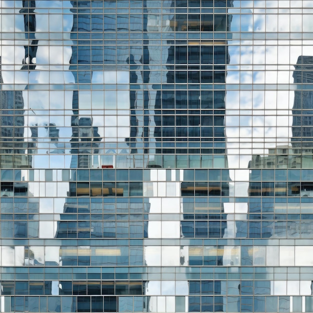 Photo the glass facade of a skyscraper