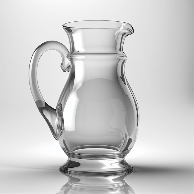 glass flask on white background