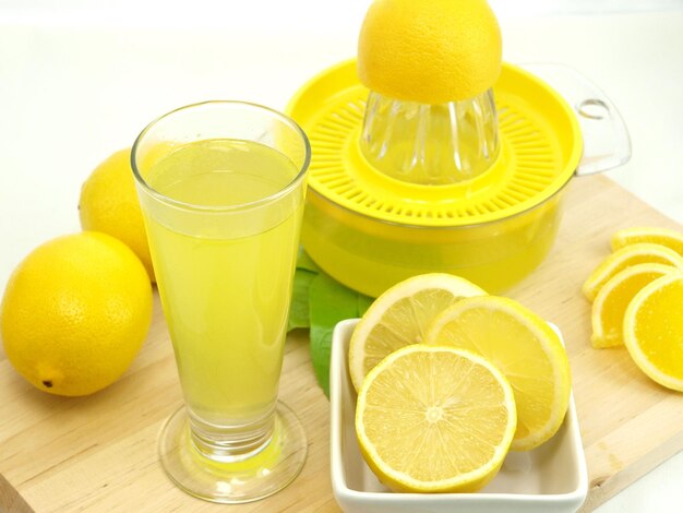 Glass of a fresh lemon juice