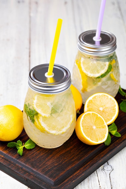 Glass of fresh lemonade