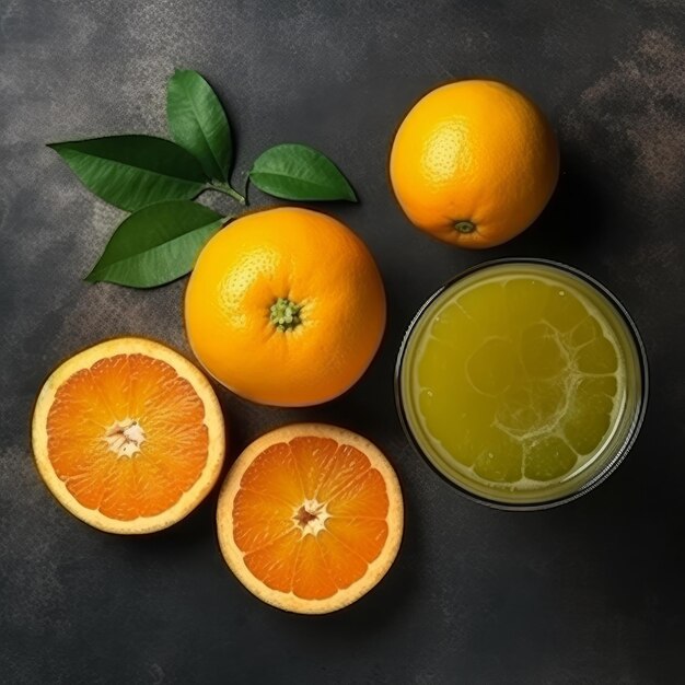 Glass of fresh made orange juice Illustration AI GenerativexA