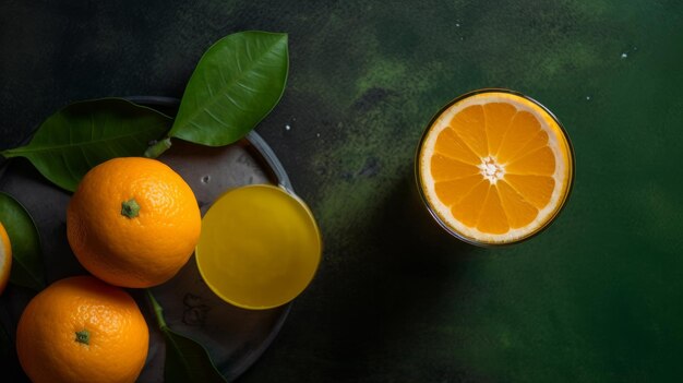 Glass of fresh made orange juice Illustration AI GenerativexA