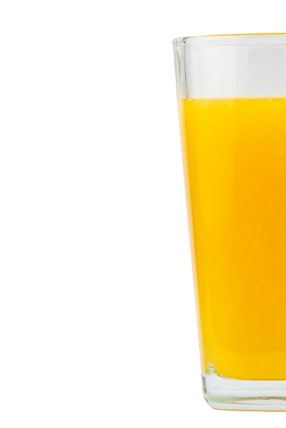 The glass of fresh orange juice