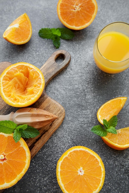 Glass of fresh orange juice